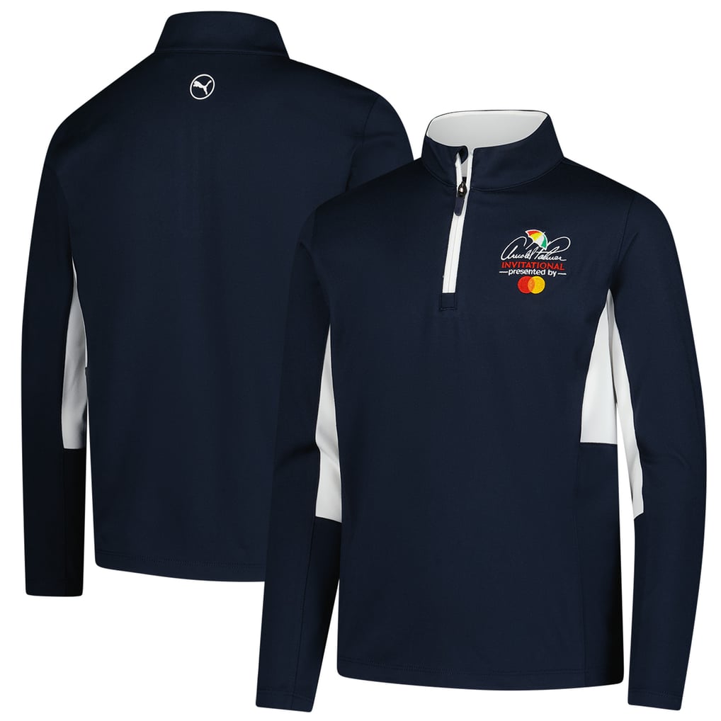  Arnold Palmer Invitational Puma Boys' Youth Pure 2.0 Quarter-Zip Pullover - Navy